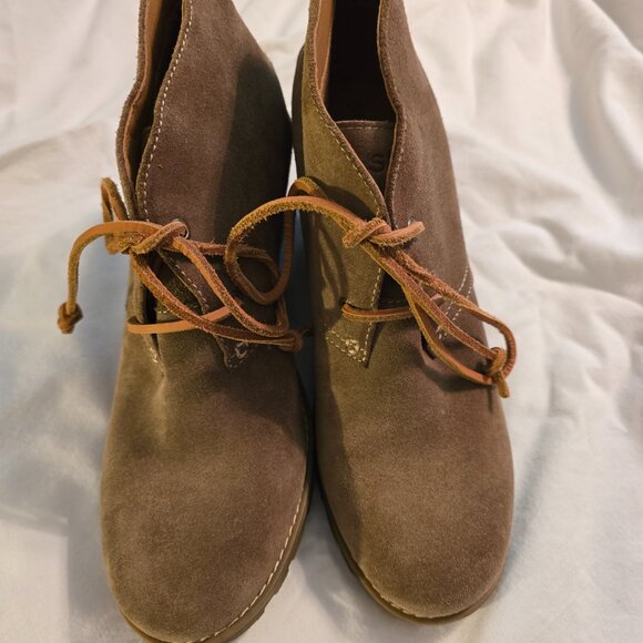Sperry Top Sider Women's Celeste Prow Suede Bootie Taupe Tan Leather 8.5M. - Picture 4 of 14